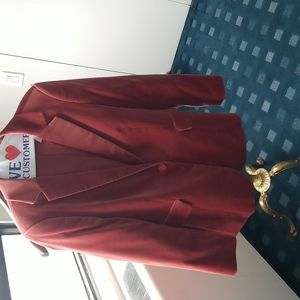 Single button cotton velvet blazer